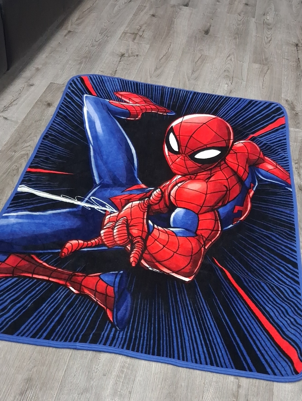 Spider-Man Kids Plush Throw Blanket - Red & Blue